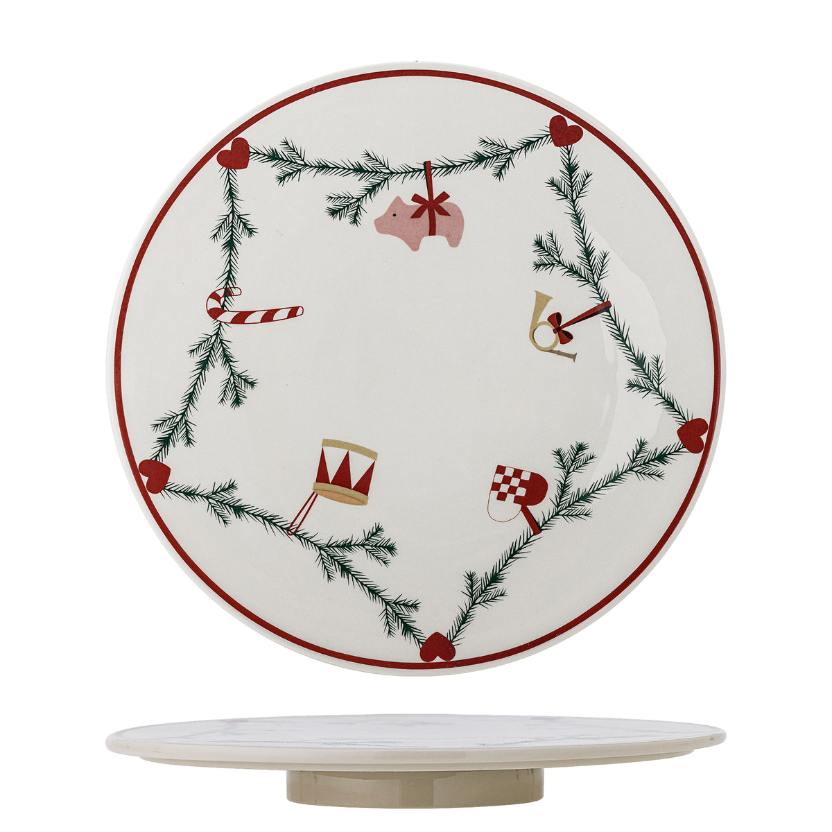Plateau tournant, Nature, Assiette de service en Grès: Yule