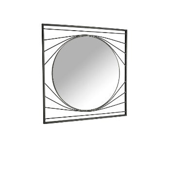 Miroir métal noir mat