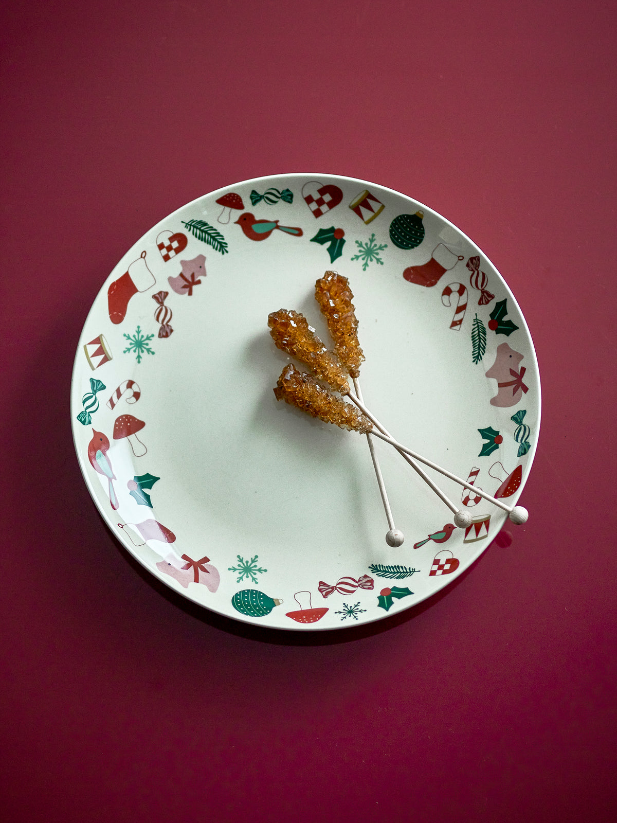 Assiette ronde de service Yule, Nature, Grès
