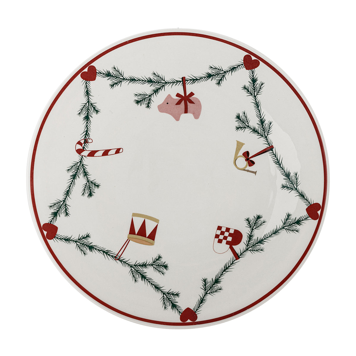 Plateau tournant, Nature, Assiette de service en Grès: Yule